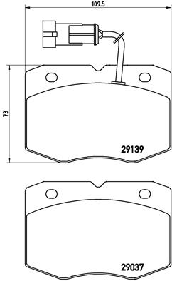 A.B.S. P A6 019 BREMBO Bremsbelagsatz, Scheibenbremse